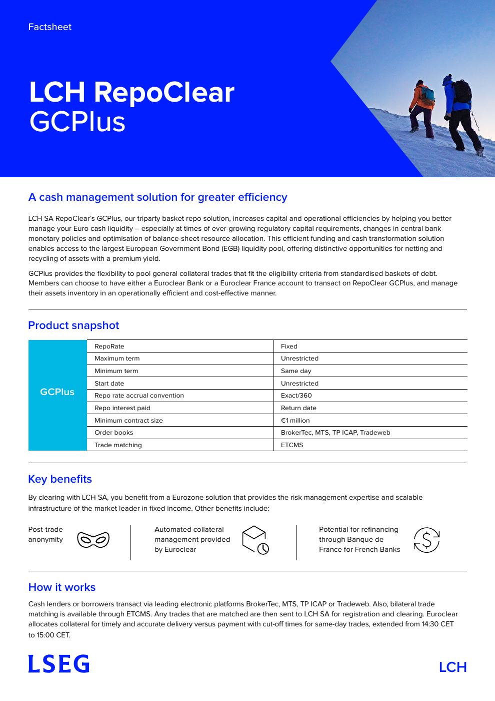 LCH RepoClear GCPlus product factsheet